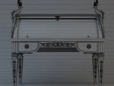 Secretaire marquetry 3D model