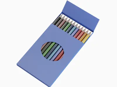 Colored Pencils Pack 03 Low-poly 3D model