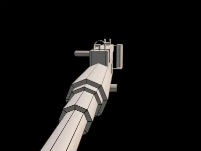 Browning M2 Low Poly Low-poly 3D model