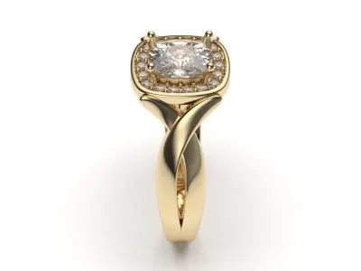 solitaire with ring sizes  9 part S126 3D print model
