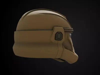 Stylized Desert Rebel Warrior Helmet - Ash Dune Fighter 3D print model