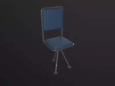 Industrial Chair 3D Model Low-poly 3D model