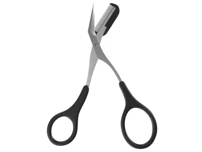 Eyebrow Trimming Scissors PBR Low-poly 3D model