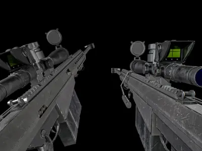 Barrett M82 Low-poly 3D model