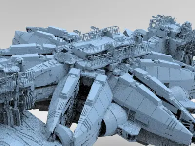 Star Ship pulse generator space walkways 2 3D model