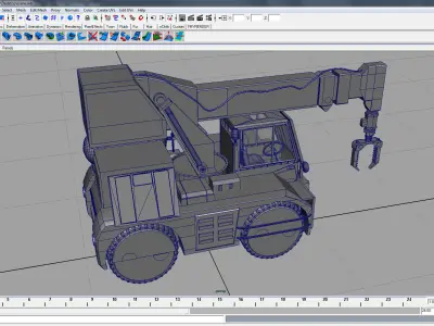 Crane truck in game 3D model