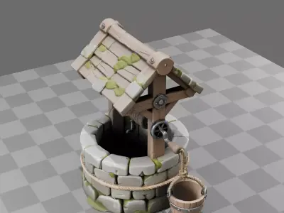 Medieval Stone Well 3D model purchase