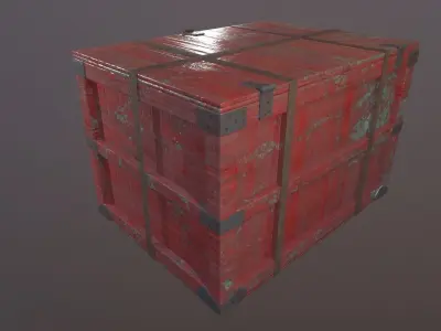 Cargo Crate Game Ready Low-poly 3D model