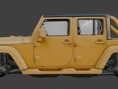 Jeep upper body part 3D model from CGTrader