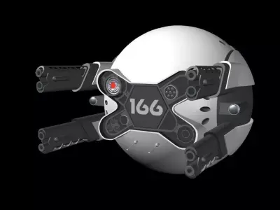 Drone166 drone with two guns Free 3D model