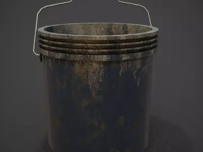 bucket Free low-poly 3D model purchase