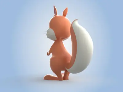 Squirrel cartoon 3D model