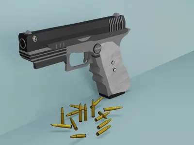 pistol gun Free low-poly 3D model