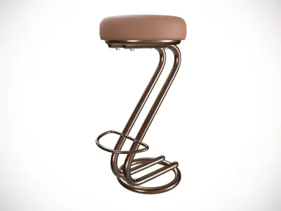 Bar Stool Bar Over the Counter Chair Low-poly 3D model