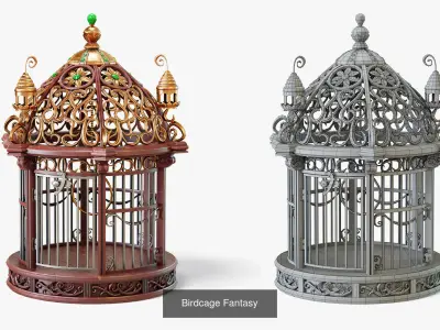 Bird Cages  3D Model Pack