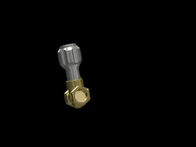 Water Tap Conceal Stop cock 1 in Escoo Flat  3D model