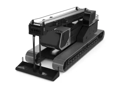 Snowcat Mounted Crane 3D model purchase