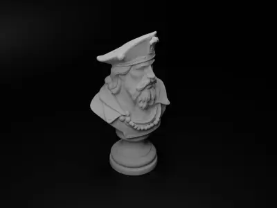 Spanish Conquistador Bust Chess 3D print model