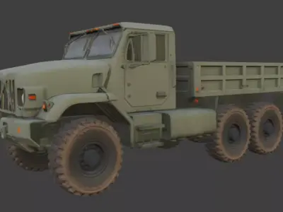 Military Cargo Truck 3D Model 3D model by im3dking