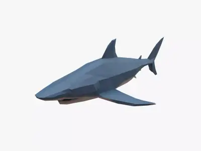 Shark low poly Low-poly 3D model