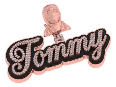 Tommy Name Pendent 3D print model