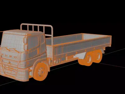 Mitsubishi Fuso Super Great Flatbed 3D model