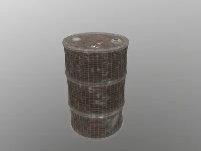 Barrel HQ Game Ready Low-poly 3D model