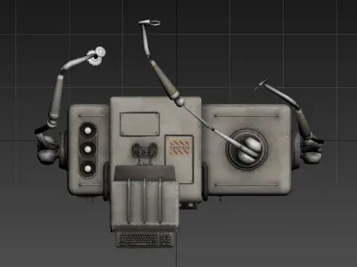 3D model of a vintage computing device 3D model