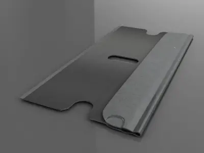3D Single Edge Razor Blade 3D model