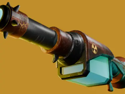 Plasma Gun High Poly 3D model
