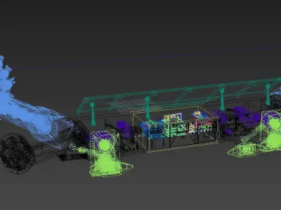 Coal Mining Machine Low-poly 3D model purchase