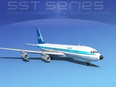 Boeing 707-320 SS NSA 3D model