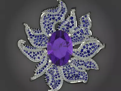 flower pendent  3D print model