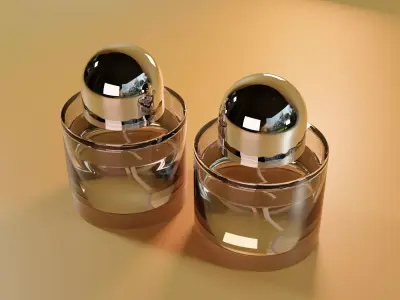 Realistic 3D Model Byredo Perfume Glass Bottle 3D model