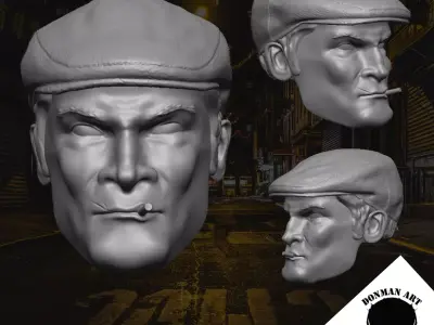 The Saboteur Head for 6 inch action figures 3D print model