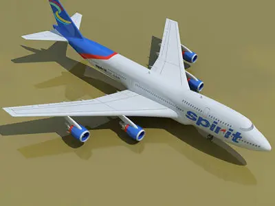 Spirit Airlines Boeing 3D model