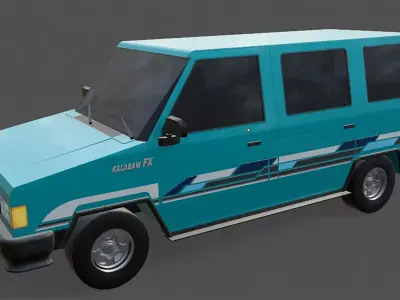 Philippine Utility Vehicle - Tamaraw FX - 3D Model Low-poly 3D model