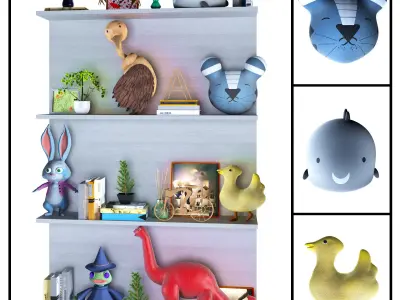 Children Decor Shelf 3D model