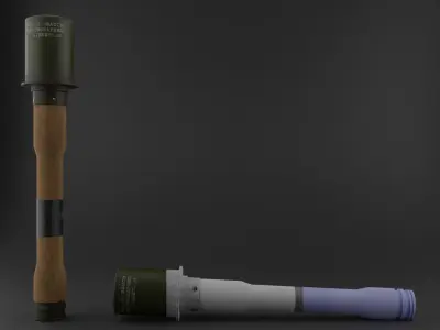 Stick grenade Free low-poly 3D model