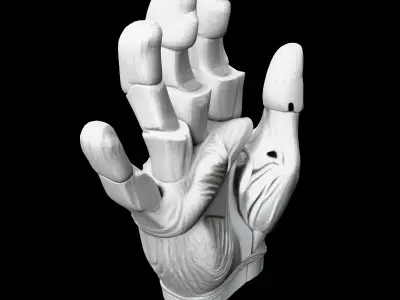 Stylized Robotic Hand 3D Model Low-poly 3D model