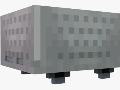 Minecraft Minecart Low-poly 3D model