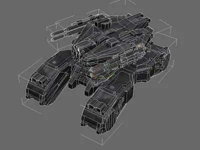 SF Light Tank - MK1  Low-poly 3D model