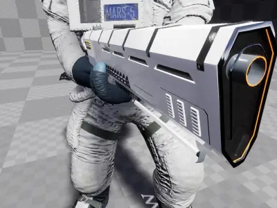 SciFi MP Weapons Low-poly 3D model