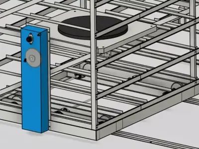 Adjustable Sliding Rack for Medical Laboratory  3D model