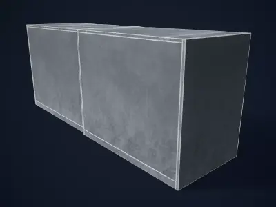 Metal Industrial Drawers 3D model 3D model