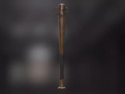 Nailed Baseball Bat 3D model