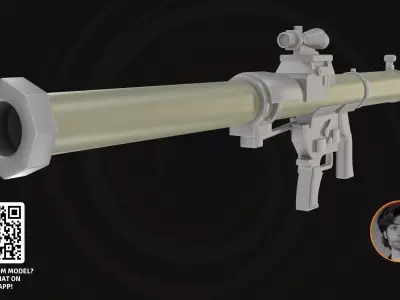 3D Model Milkor MGL - Tactical Rotary Grenade Launcher  Low-poly 3D model