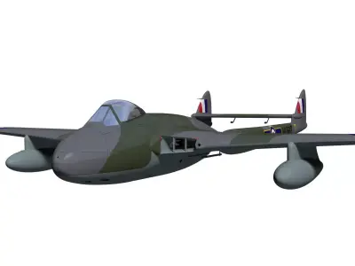 de Havilland DH100 Vampire FB Mk5 3D model purchase