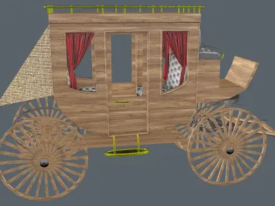 Western Wagon 8 3D model