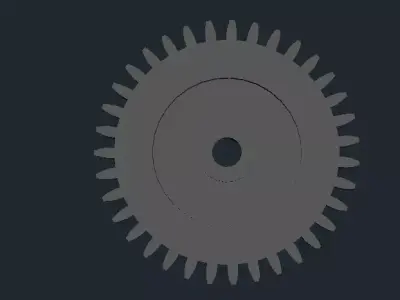 3D gear Low-poly 3D model